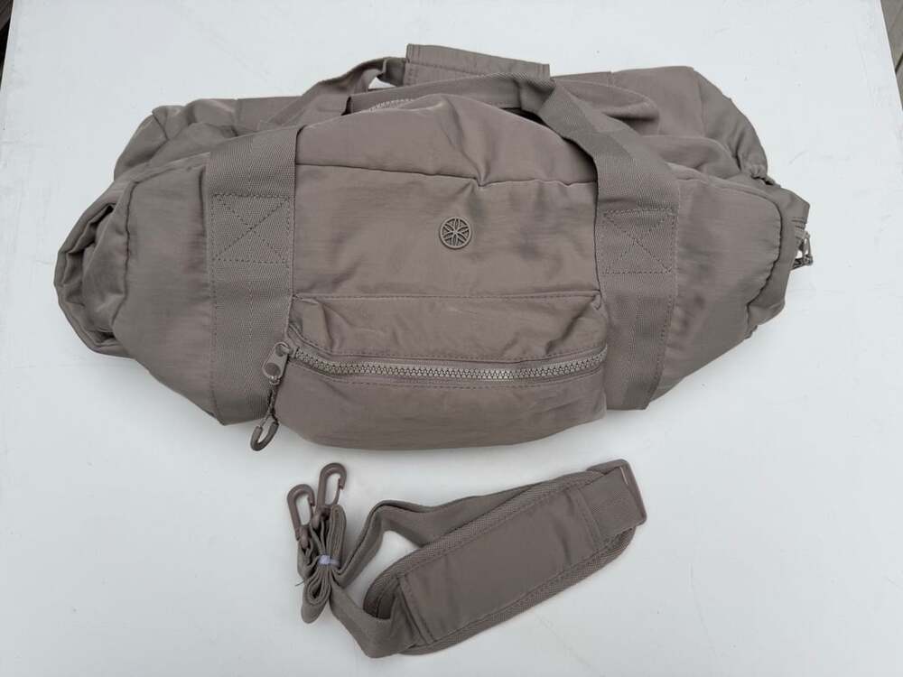 Gaiam Yoga Duffel Bag Tan Gym Weekender Backpack